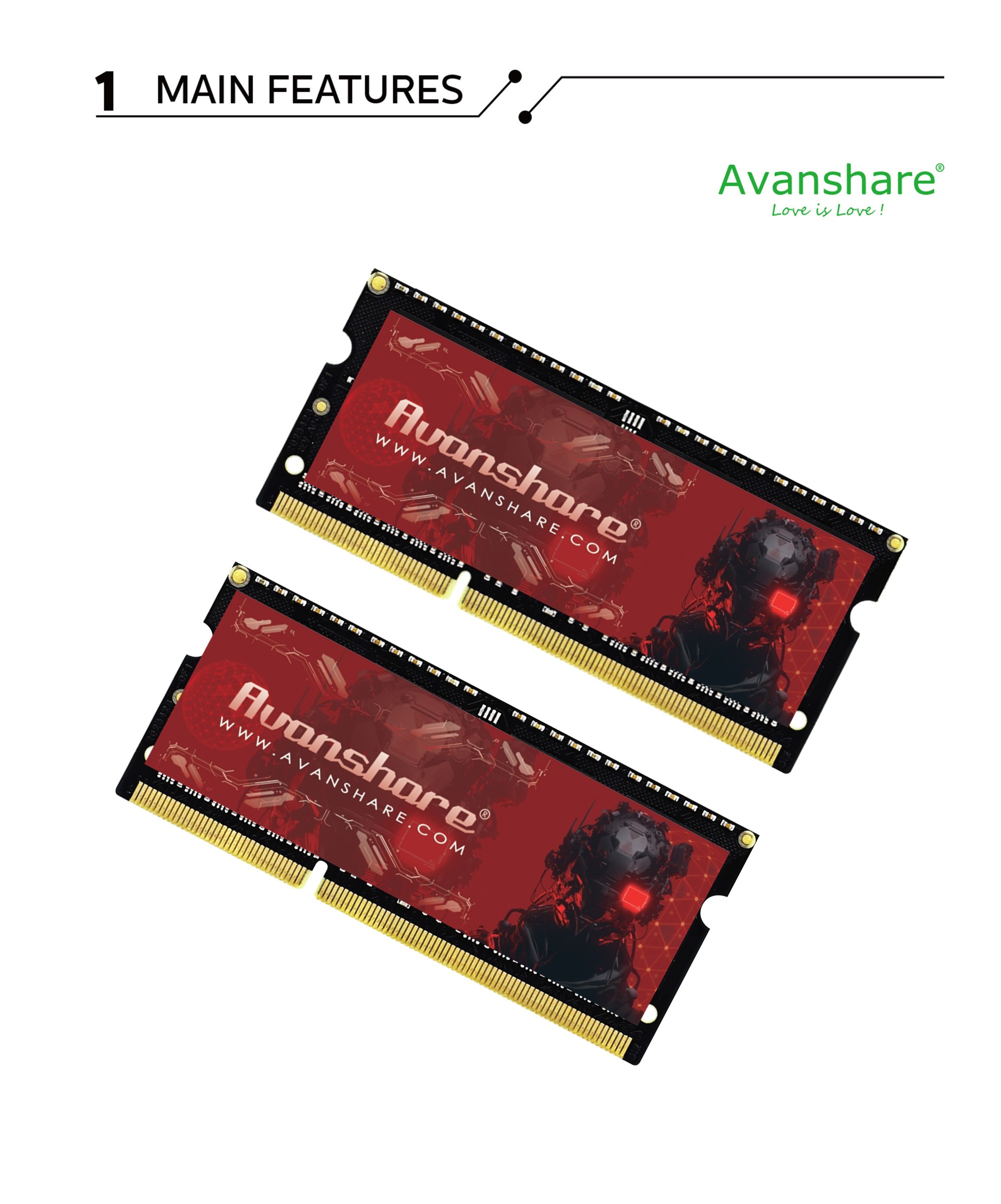 Avanshare Ram Memory DDR5 DDR4 - Ddr5 8Gb ulasan dan harga