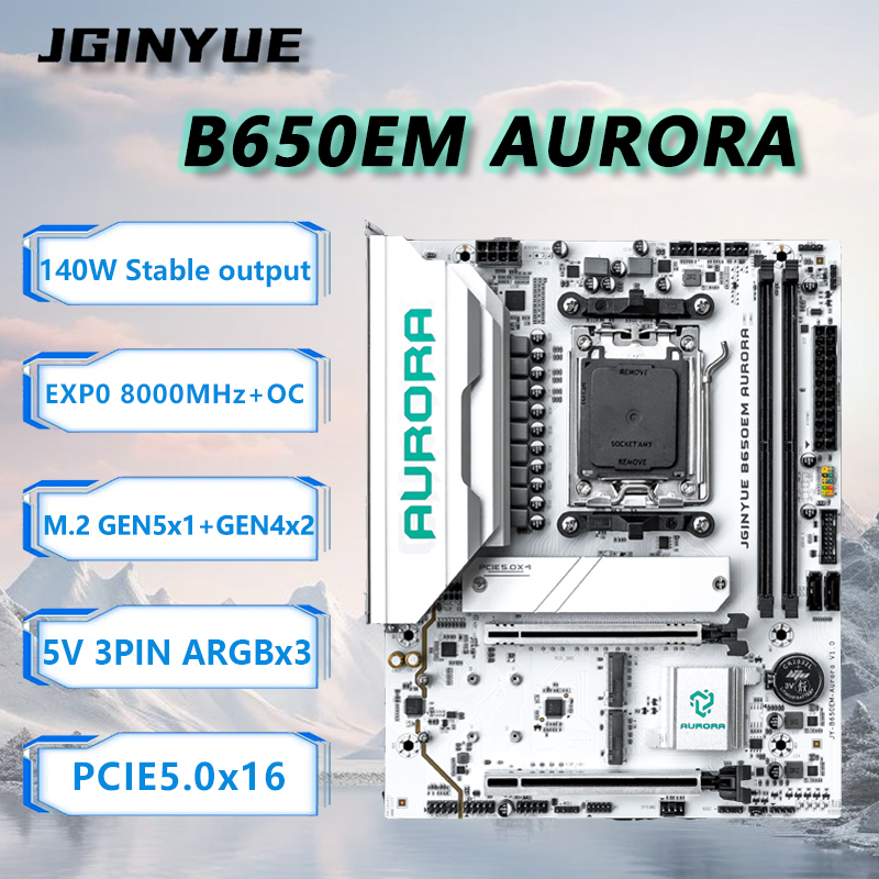 JGINYUE B650M AURORA New Mothe - Ddr5 Rgb Ram ulasan dan harga